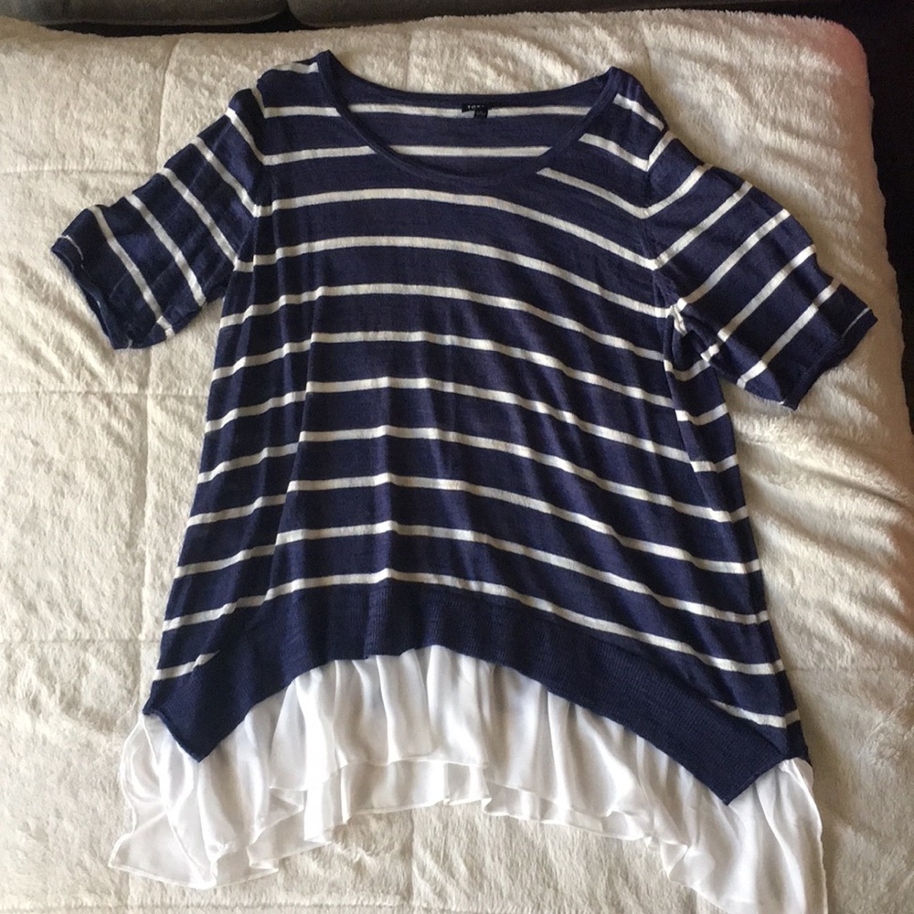 Torrid Sweater Top w/ White Trim